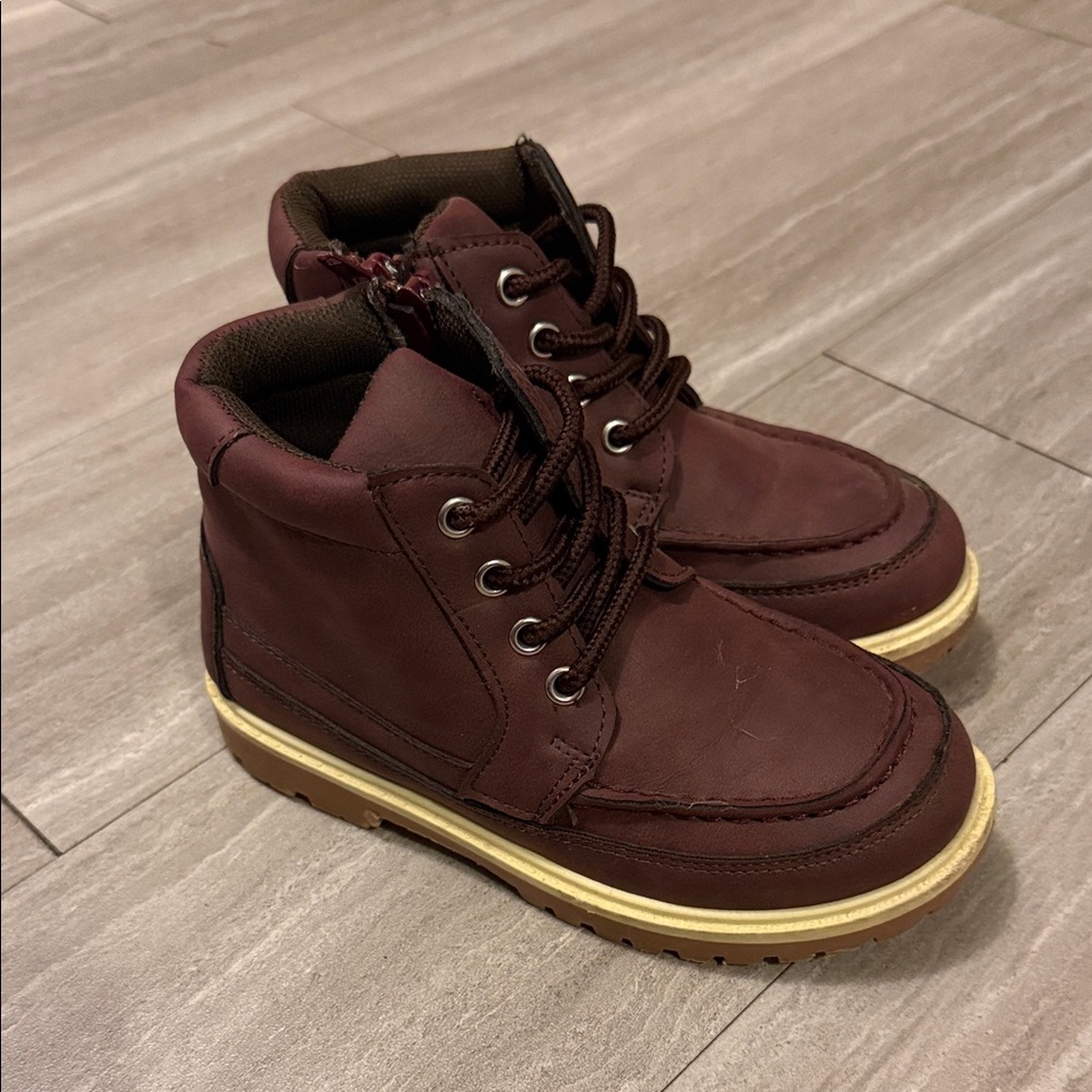 Boys Brown Leather Boots